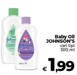 Coop Radenza Baby Oil JOHNSON'S offerta