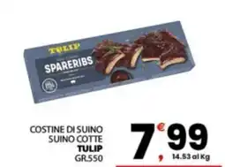 Despar Sicilia Costine di suino suino cotte Tulip offerta