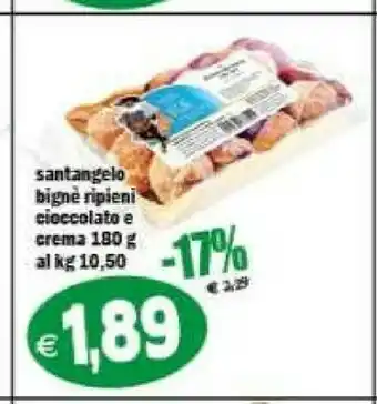 Ipercarni Bignè ripieni cioccolato e crema 180 g offerta
