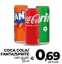 In Coop Coca Cola/Fanta/Sprite offerta