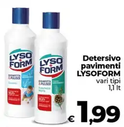 In Coop Detersivo pavimenti LYSOFORM offerta