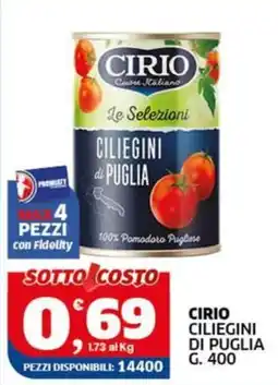 Sigma Cirio ciliegini di puglia offerta