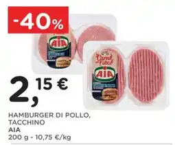Poli Hamburger di pollo, tacchino AIA offerta