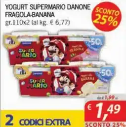 DiMeglio Yogurt Super Mario Danone Fragola-Banana offerta