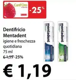 Cadoro Dentifricio Mentadent offerta