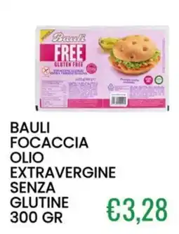 Sugros Bauli focaccia olio extravergine senza glutine offerta
