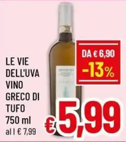 Famila Market Le vie dell'uva vino greco di tufo offerta