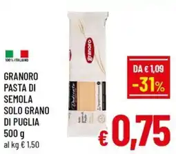 Famila Market Granoro pasta di semola solo grano di puglia offerta