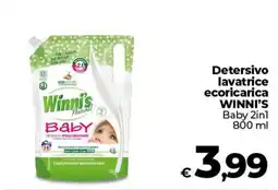 Ipercoop Radenza Detersivo lavatrice ecoricarica WINNI'S Baby 2in1 offerta