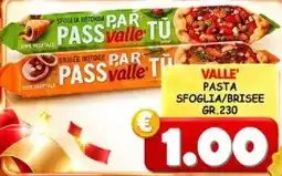 MercADone Pasta sfoglia/brisee Valle' offerta