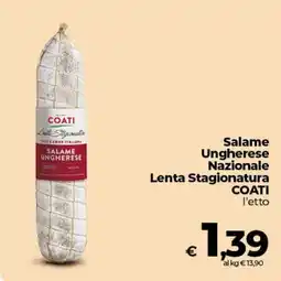 Ipercoop Radenza Salame Ungherese Nazionale COATI offerta
