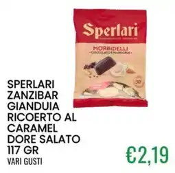 Sugros Sperlari zanzibar gianduia ricoerto al caramel dore salato offerta