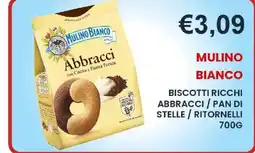 Caramico Mulino Bianco Abbracci con Cacao e Panna Fresca offerta