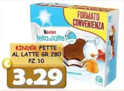 MercADone Kinder fette al latte offerta
