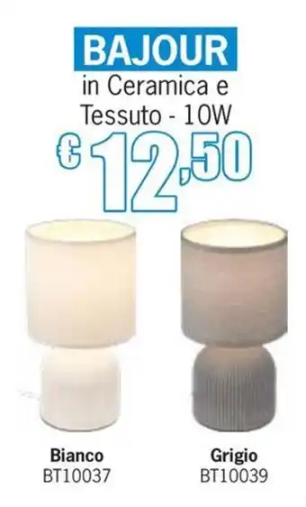Bajour in Ceramica e Tessuto