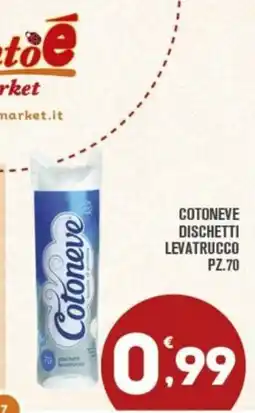 Punto é market Cotoneve dischetti levatrucoco offerta
