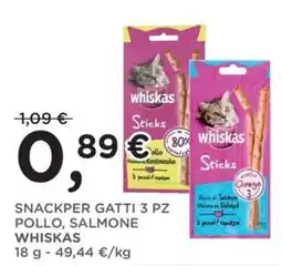 Poli Snackper gatti Whiskas offerta