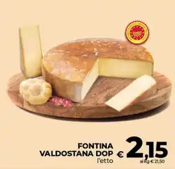 Ipercoop Radenza Fontina Valdostana DOP offerta