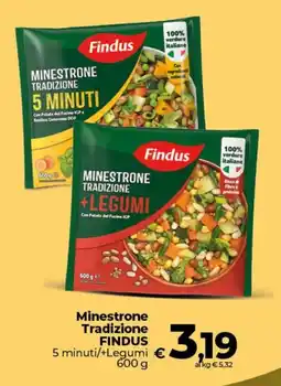 Ipercoop Radenza Minestrone Tradizione Findus +Legumi offerta