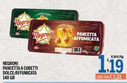 Gruppo Pascar Negroni pancetta a cubetti dolce/affumicata offerta