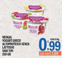 Gruppo Pascar Neogal yogurt greco alto proteico senza lattosio offerta