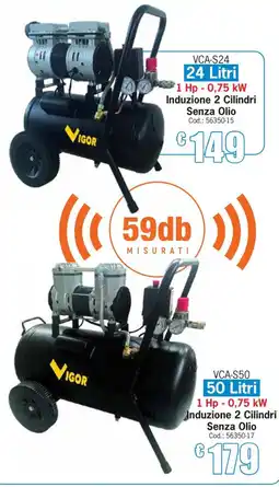 Centro Brico Vigor compressore aria offerta