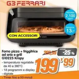 Golino Service Forno pizza + friggitrice ad aria e grill G10225 Krispy offerta