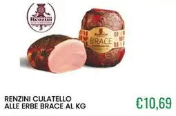 Sugros Renzini culatello alle erbe brace offerta