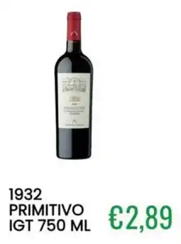 Sugros 1932 Primitivo offerta