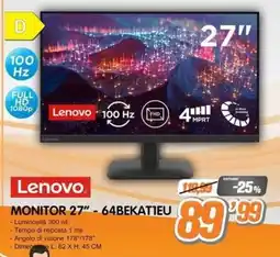 Golino Service Lenovo Monitor 27" offerta