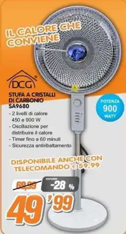 Golino Service Stufa a cristalli di carbonio DCG SA9680 offerta