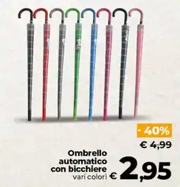 Ipercoop Radenza Ombrello automatico con bicchiere offerta