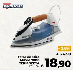 Ipercoop Radenza Ferro da stiro Milord 7800 TERMOZETA offerta
