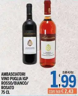 Gruppo Pascar Ambasciatori vino puglia igp rosso/bianco/rosato offerta