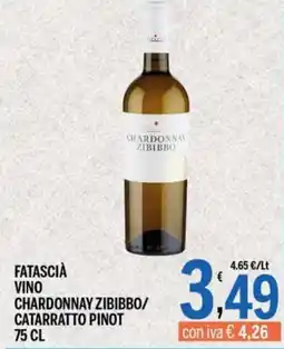 Gruppo Pascar Fatascià vino Chardonnay Zibibbo/Catarratto Pinot offerta