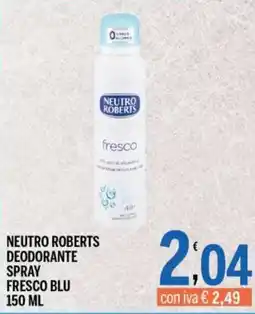 Gruppo Pascar Neutro Roberts deodorante spray fresco blu offerta