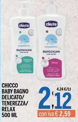Gruppo Pascar Chicco baby bagno delicato/tenerezza/relax offerta