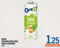 Gruppo Pascar Orasi bevanda riso/soia senza zuccheri offerta