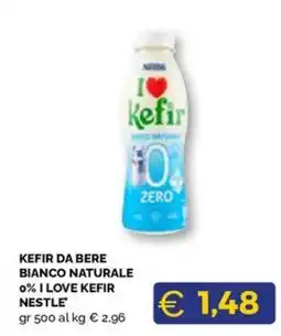 Maxisconto Kefir da bere bianco naturale 0% I love kefir Nestlé offerta