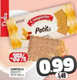 Vicino a te supermercati Campiello biscotti petit offerta