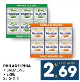 SeBón Supermercati Philadelphia Fantasie al Salmone offerta