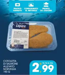 SeBón Supermercati Cotoletta di salmone allevato Norvegia offerta