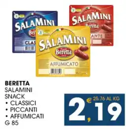 SeBón Supermercati Beretta Salamini snack offerta
