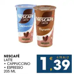 SeBón Supermercati Nescafé Latte Cappuccino Espresso offerta