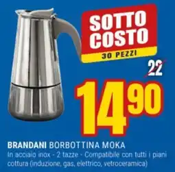 Schiavotto Brandani Borbottina Moka offerta