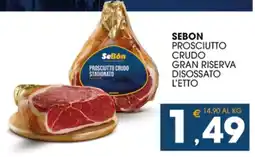 SeBón Supermercati SeBon prosciutto crudo stagionato offerta