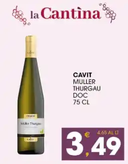 SeBón Supermercati Cavit Muller Thurgau offerta
