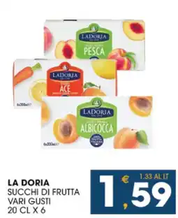 SeBón Supermercati La Doria succhi di frutta vari gusti offerta