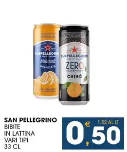SeBón Supermercati San Pellegrino bibite in lattina offerta