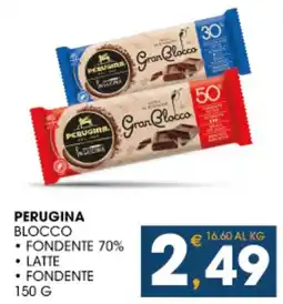 SeBón Supermercati Perugina blocco fondente 70% latte fondente offerta